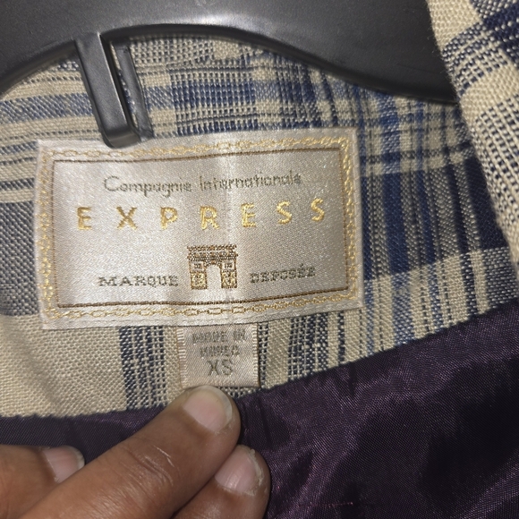 EXPRESS Plaid Women's Blazer - Picture 2 of 10